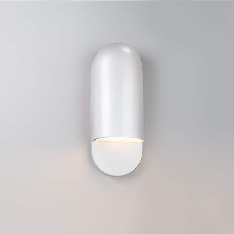 Ambiance Capsule 1-light Small Gloss White ADA Outdoor Wall Sconce