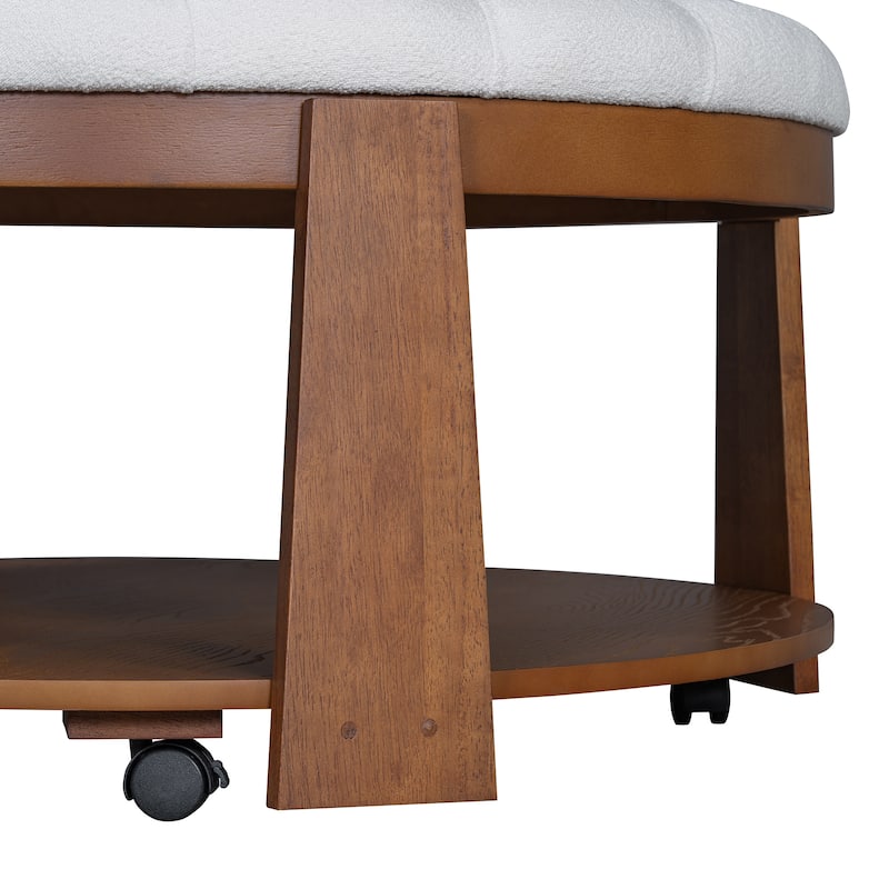 Modern Large Round Ottoman Coffee Table