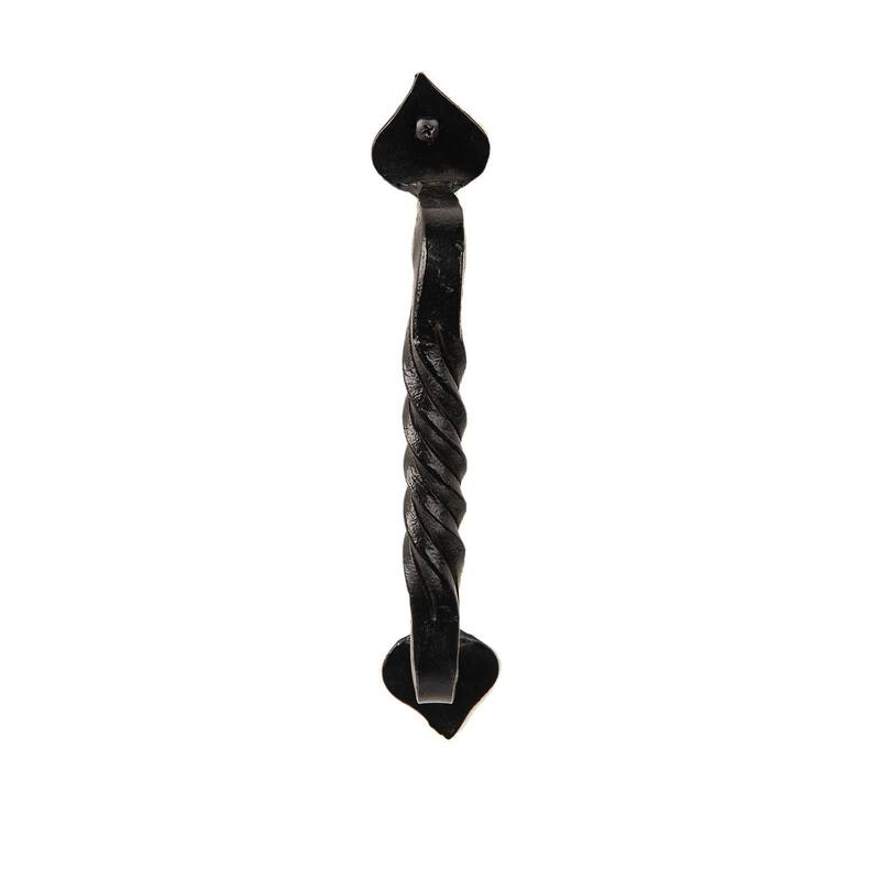 Twisted Wrought Iron Door Handle/Pull 9 1/4-in by Artesano Home Decor