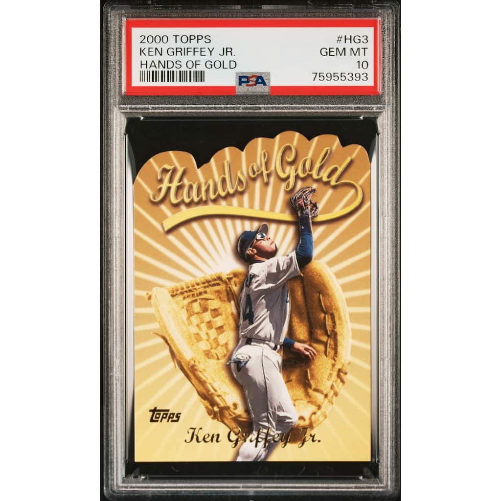 Ken Griffey Jr 2000 Topps Hands of Gold Baseball Card #HG3 Graded PSA 10 - 8'6" x 11'6"