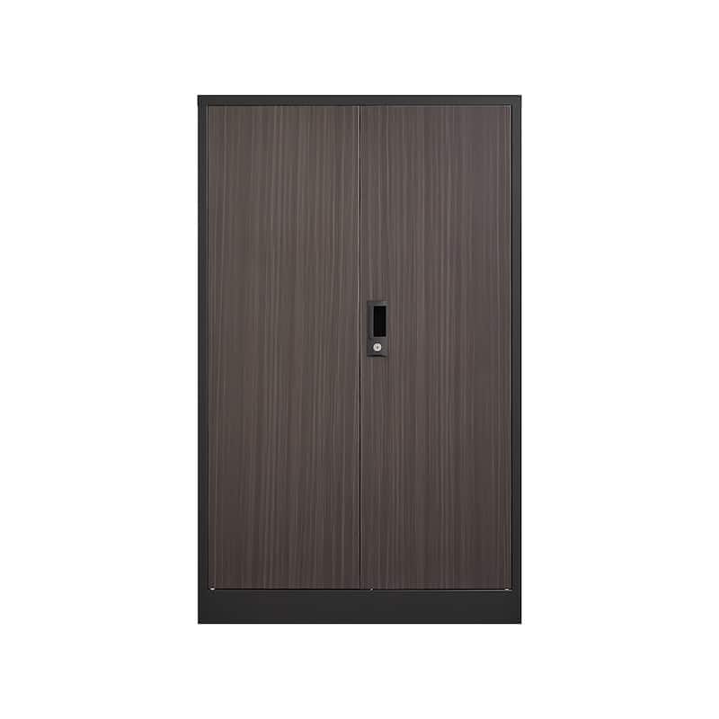 GDFStudio - Benjamin Metal Folding Storage Cabinet with Secure Locking Doors and Flexible Organization