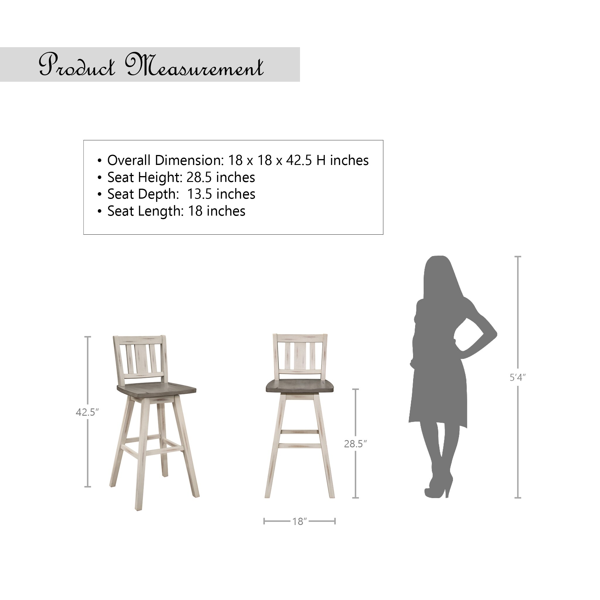 Roux swivel counter sales height chair