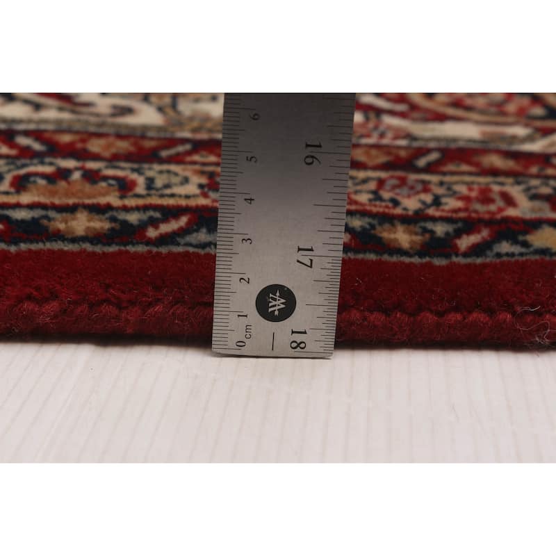 ECARPETGALLERY Hand-knotted Bijar Cream, Red Wool Rug - 6'6 x 9'8