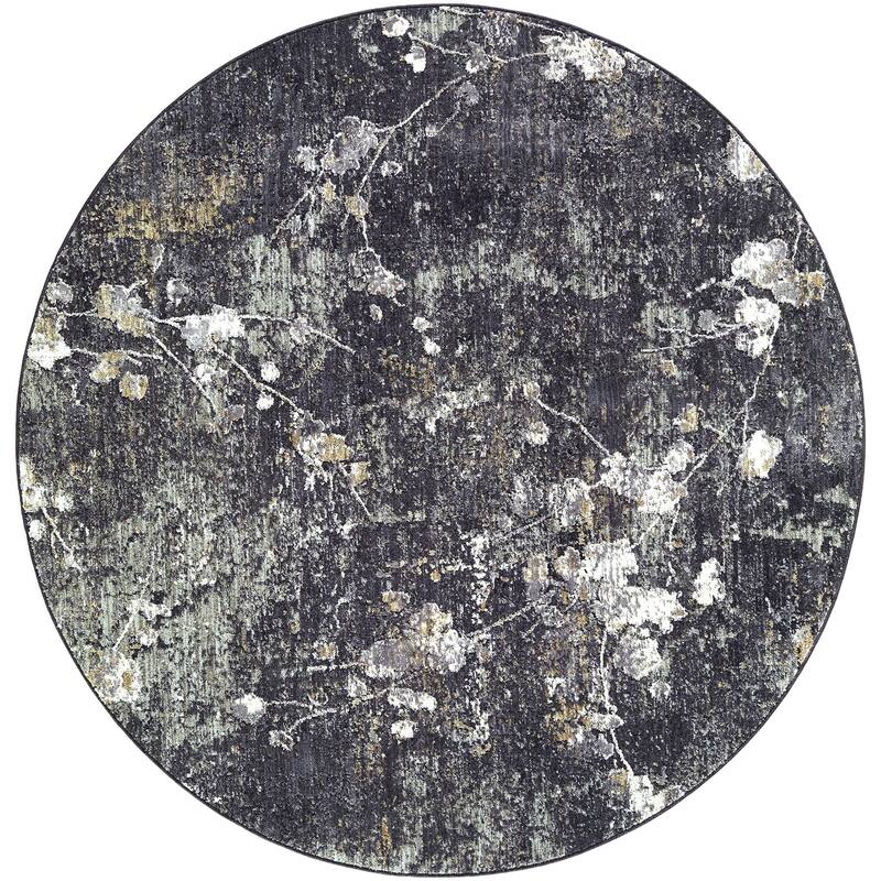 Livabliss Gakko Rustic Area Rug - Black - 7'10" x 7'10"