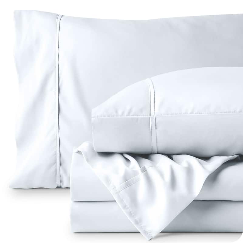 Bare Home Microfiber Deep Pocket Sheet Set w/ 2 Extra Pillowcases