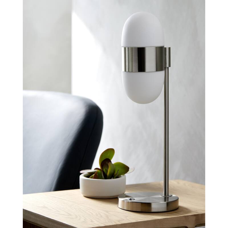 Livabliss Jonan Modern & Contemporary Accent Table Lamp - NIckel