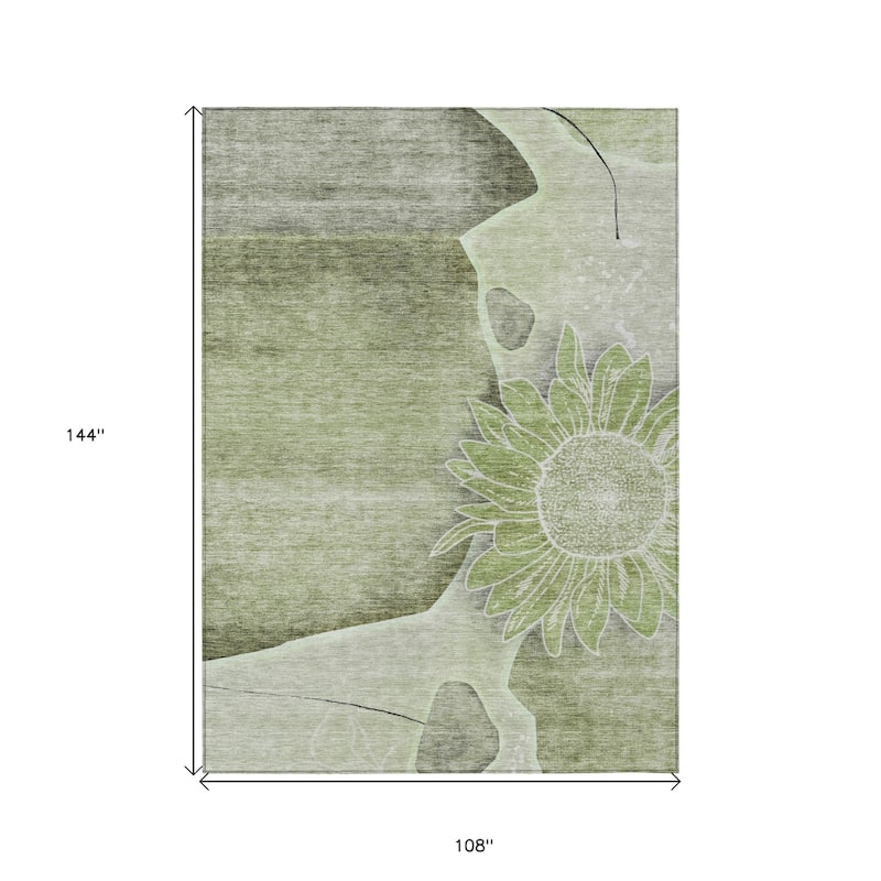 HomeRoots Floral Transitional Rectangle Outdoor Rug