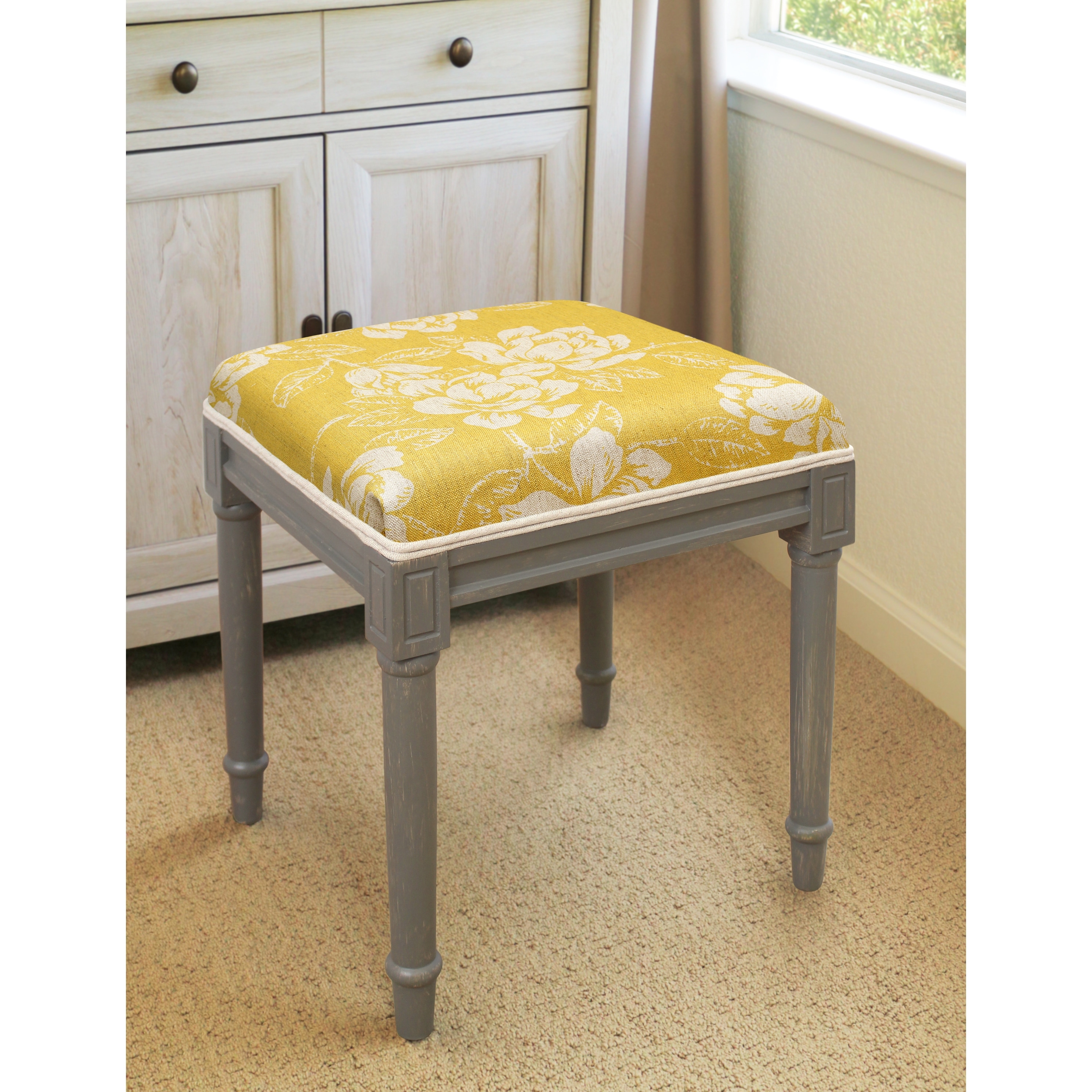 Mustard shop vanity stool