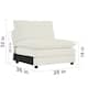 Option White Armless Seat+Toss Pillow