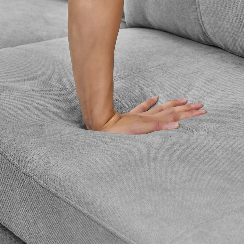 Classic and Cozy L-shape Pull-out Sleeper Sectional Sofa