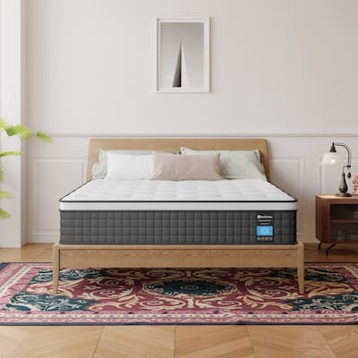 10" Spring Hybrid Mattress in a Box, Pocket Springs, Isolation Motion, Back Pain Relief, CertiPUR-US