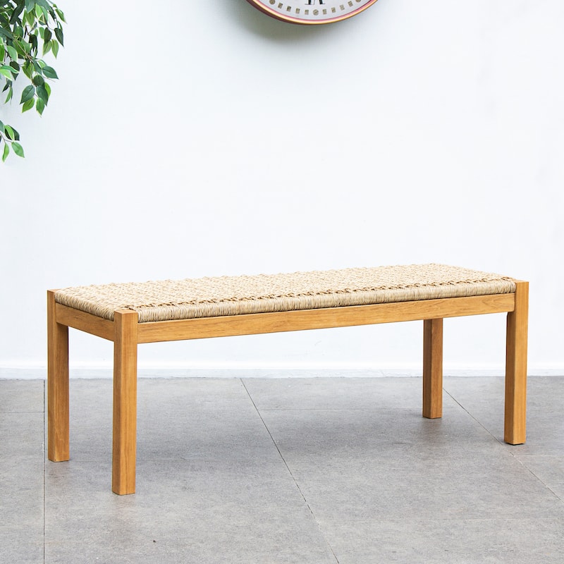 Cambridge Casual Paxton Teak Wood Outdoor Backless Bench