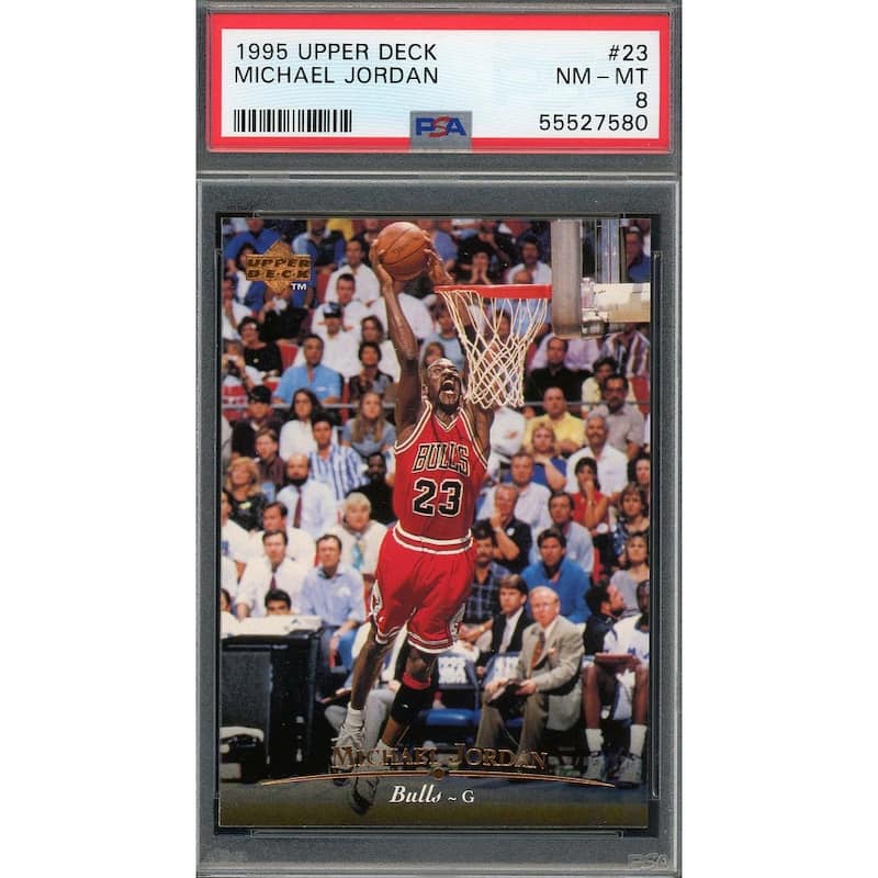 Michael Jordan 1995 Upper Deck Basketball Card #23 Graded PSA 8 - 8'6" x 11'6"