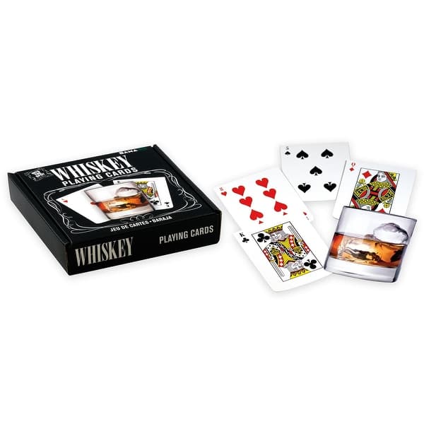 slide 2 of 3, Whiskey Glass-Shaped Playing Cards