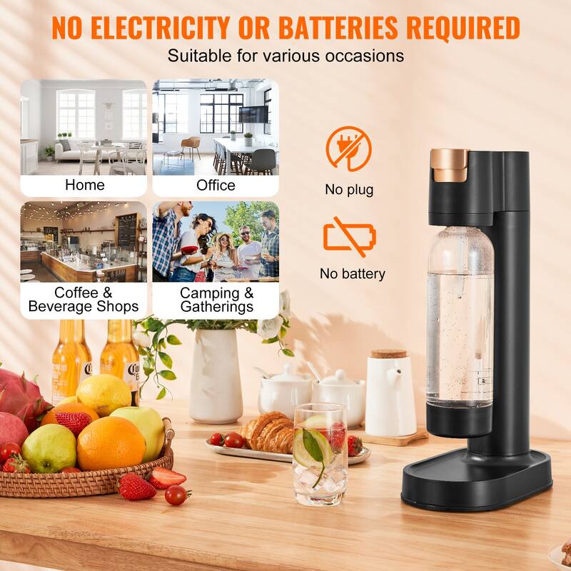 Sparkling Water Maker for Home Carbonating, Seltzer Water Starter Kit