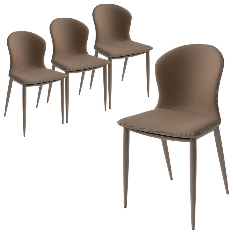 Mosaic Modern Upholstered in Fabric Dining Chair With Metal Legs Set of 4