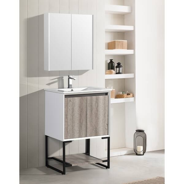 Shop Swiss Madison Marseille 24 Single Two Doors Open Shelf