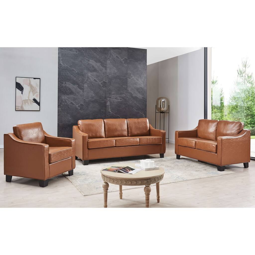 Modern and Stylish Light Brown Loveseat