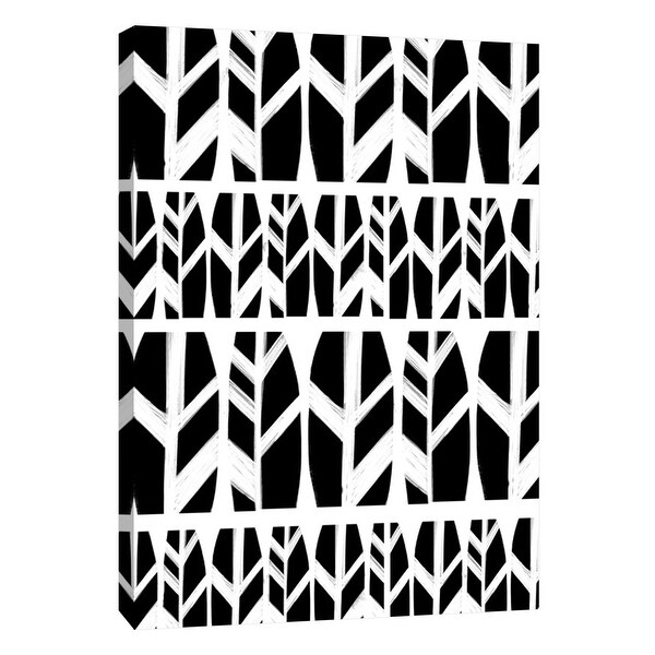 PTM Images 9-105175 PTM Canvas Collection 10" x 8" - "Black Leaves" Giclee Abstract Art Print on Canvas