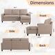 Futzca Modern L-shaped Convertible Sectional Sofa w/ Reversible Chaise
