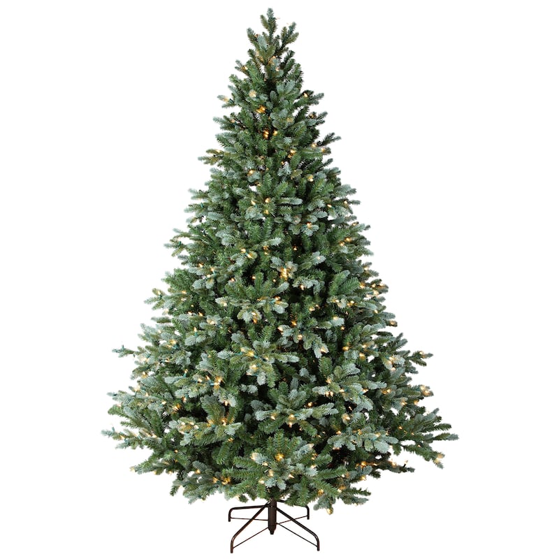 Real Touch™️Pre-Lit Full Blue Spruce Artificial Christmas Tree - 6.5' - Clear - 6.5 Foot
