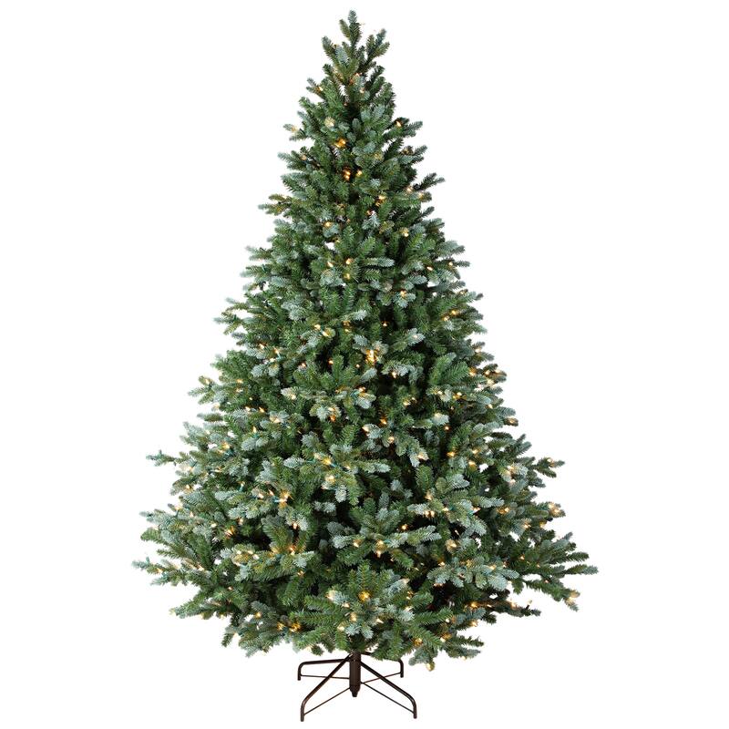 Real Touch™️Pre-Lit Full Blue Spruce Artificial Christmas Tree - 7.5' - Clear - 7.5 Foot