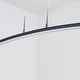 preview thumbnail 4 of 6, 120CM Modern Black Linear Adjustable Chandelier - L47.28xH7.09 inches