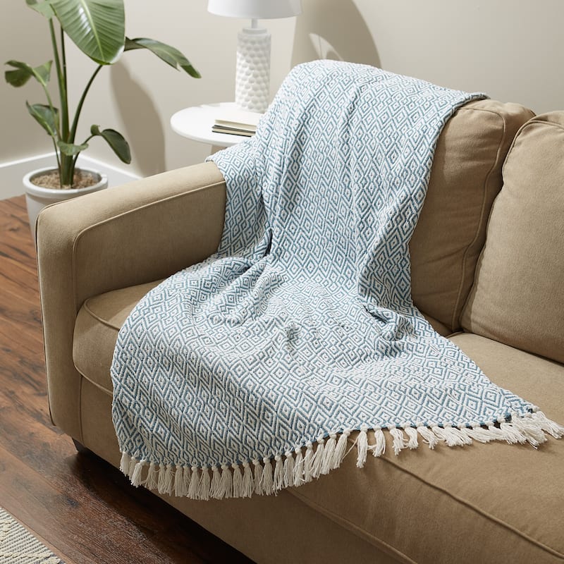 DII Stone Double Diamond Throw