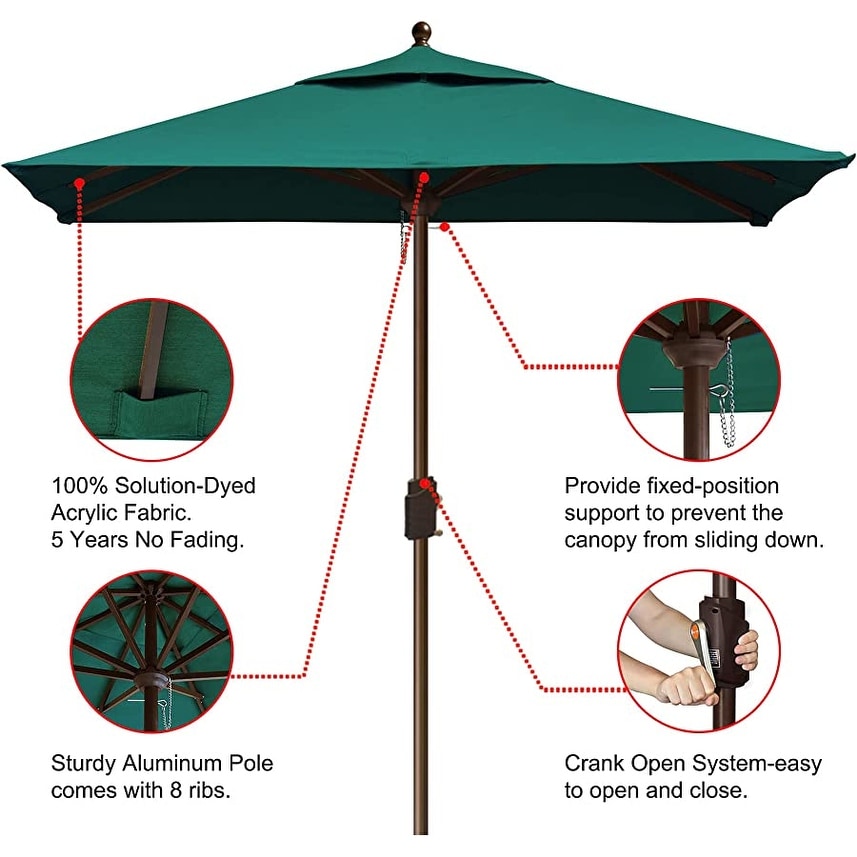 EliteShade Multicolor Sunumbrella 9ft 6ft 10x6.5ft Patio Market