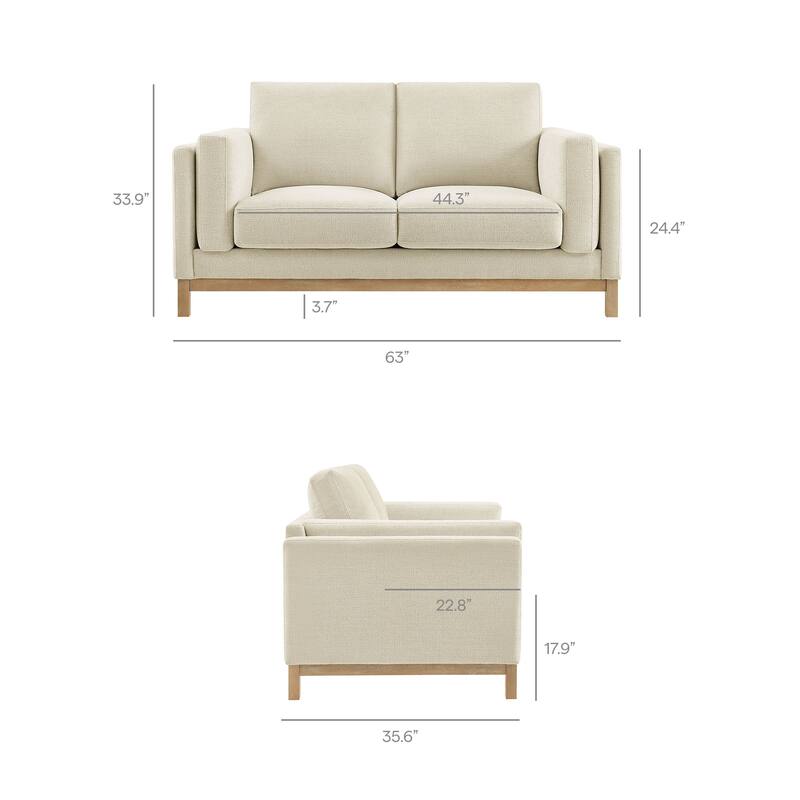 Roscoe 63 inch Upholstered Loveseat