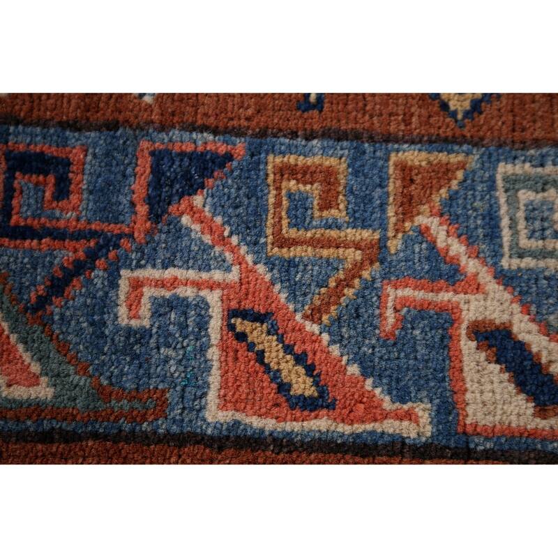 Kazak Oriental Runner Rug Handmade Traditional Orange Wool Carpet - 2'5" x 9'8"