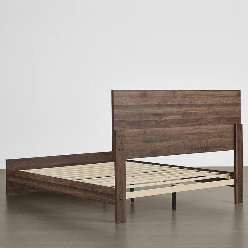 Spruce & Spring Scout 3-Piece Solid Wood Bed Set with Platform Bed Frame and 2 Nightstands