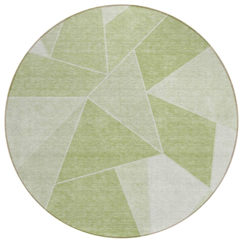 Machine Washable Indoor/ Outdoor Chantille Contemporary Mosaic Rug