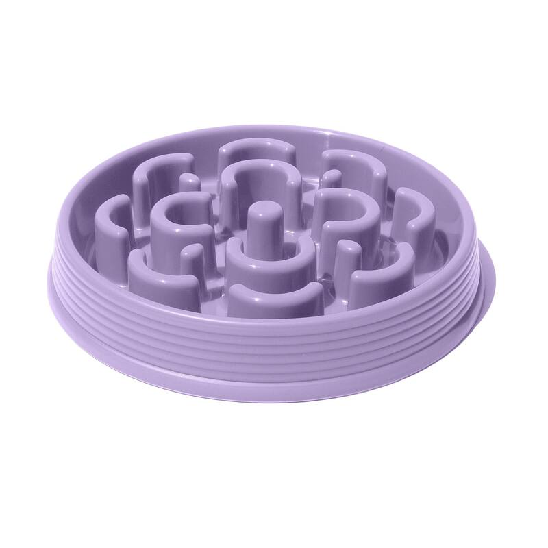 Slow Chow Medallion Feeder Medium, Lilac, (PP), 3 cups, Set of 2 - Purple