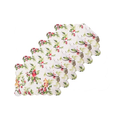Ruby Cardinal Placemats Set of 6, 13" x 19"