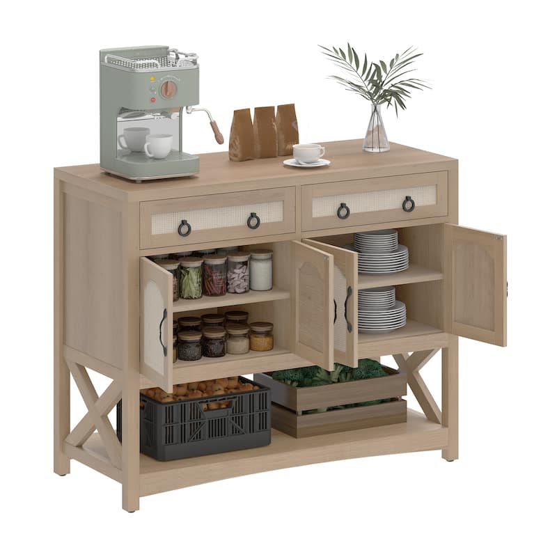 Moasis 47.2" Sideboard Buffets with 2 Drawers