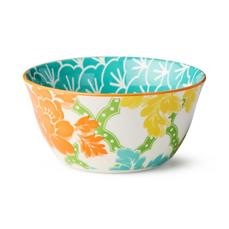 Certified International Pavillion 6" All Purpose 18 oz. Bowls, Set of 6 Assorted Designs - 6.00"L x 6.00"W x 3.00"H