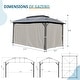 preview thumbnail 8 of 16, Gazebo 10x14FT, Outdoor Gazebo with Double Roofs, Privacy Curtains, Mosquito Nettings, Heavy Duty Metal Frame Party Tent