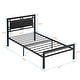 preview thumbnail 14 of 12, Twin Metal Bed Sturdy System Metal Bed Frame, Modern Style