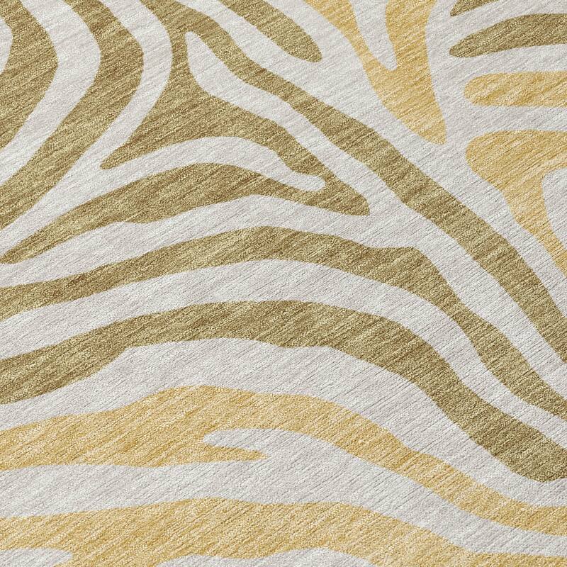 Machine Washable Indoor/ Outdoor Modern Prints Chantille Rug