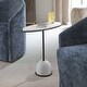 preview thumbnail 3 of 5, Uttermost Morro White Marble Side Table - 24.25"W x 10.5"D x 23.25"H