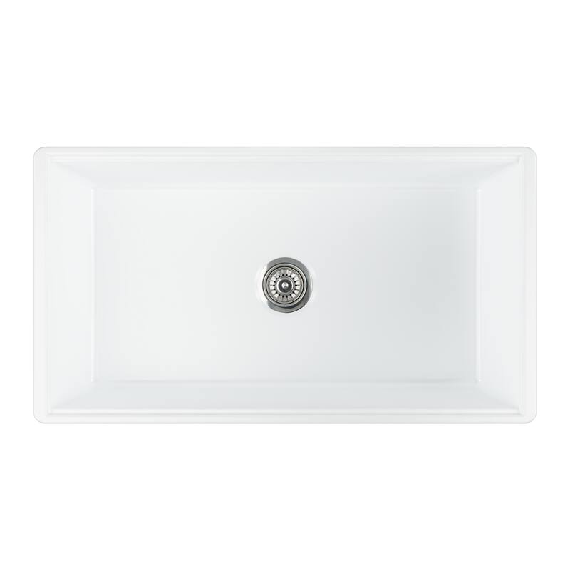 Devon 33in. Fireclay Workstation Reversible Farmhouse Kitchen Sink - 33