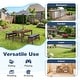 preview thumbnail 10 of 8, Gymax Kids Picnic Table Outdoor Wooden Table & Bench Set w/ Removable