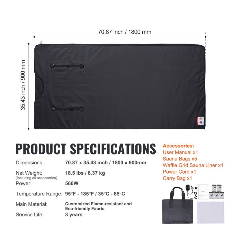 Sauna Blanket for Detoxification Therapy Stones & Carbon Fiber Heating