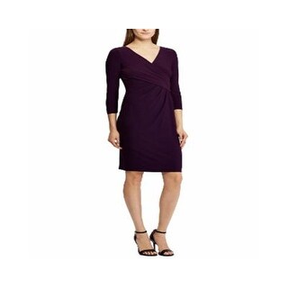 Ralph Lauren Women's Special Occasion Surplice Dress Purple Size 10 Petite