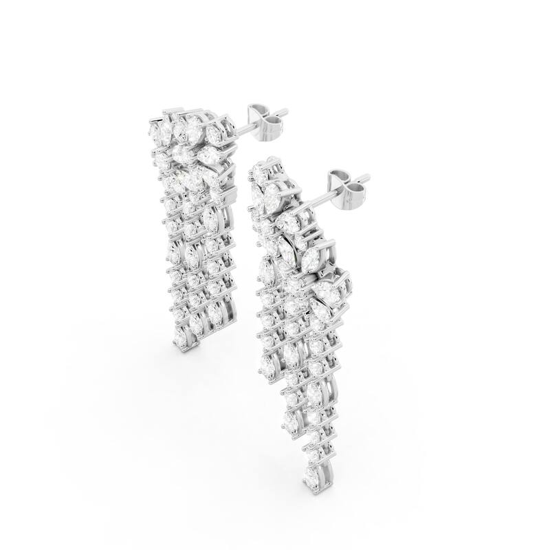Auriya 14k Gold 4 3/4ctw Lab Grown Diamond Dangle Earrings (E-F VS)