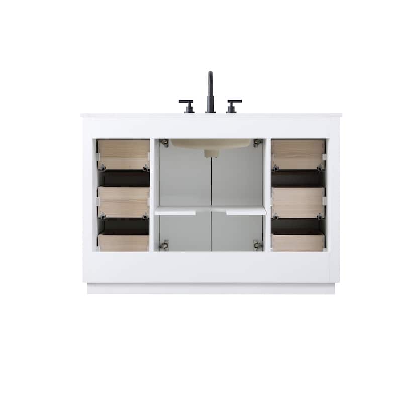 Elegant Lighting VF29048 Chase 48" Free Standing Single Basin Vanity