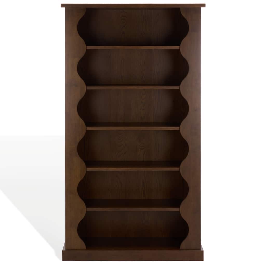 SAFAVIEH Couture Tristyna Wood 6-Shelf Bookcase - 43"W x 15"D x 78"H