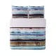 preview thumbnail 3 of 1, Vince Camuto Lille Striped Green and Gold Duvet Cover Set