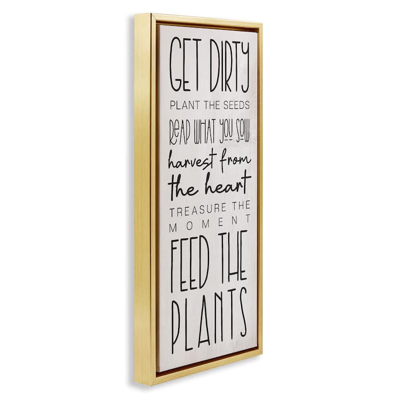 Stupell Fun Garden Guidelines Framed Floater Canvas Wall Art Design By Lil' Rue